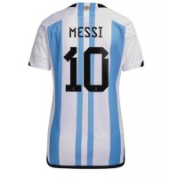 Maglie da calcio Argentina Lionel Messi #10 Prima Maglia Femminile Mondiali 2022 Manica Corta